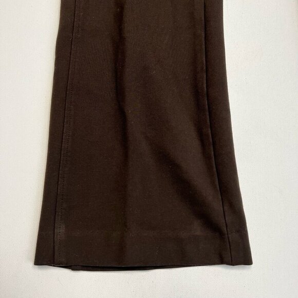 Talbots Womens Dress Career Pants Brown Mid Rise Flat Front Stretch Twill 6 - Picture 8 of 10